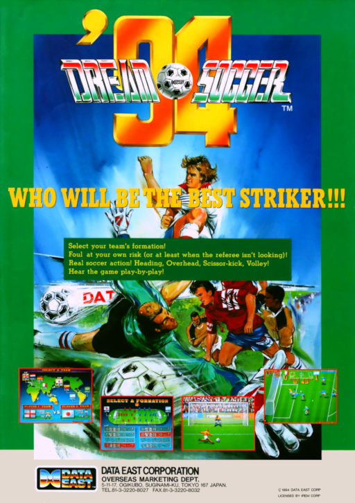 Dream Soccer '94 (World, M107 hardware) Arcade Game Cover
